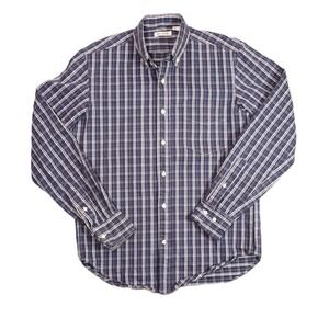 Gustin Workshirt Twill Plaid Button Down‎ Shirt Mens M Slim Fit USA Made Cotton